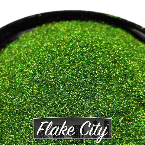 .008" Grass green holographic Flakes